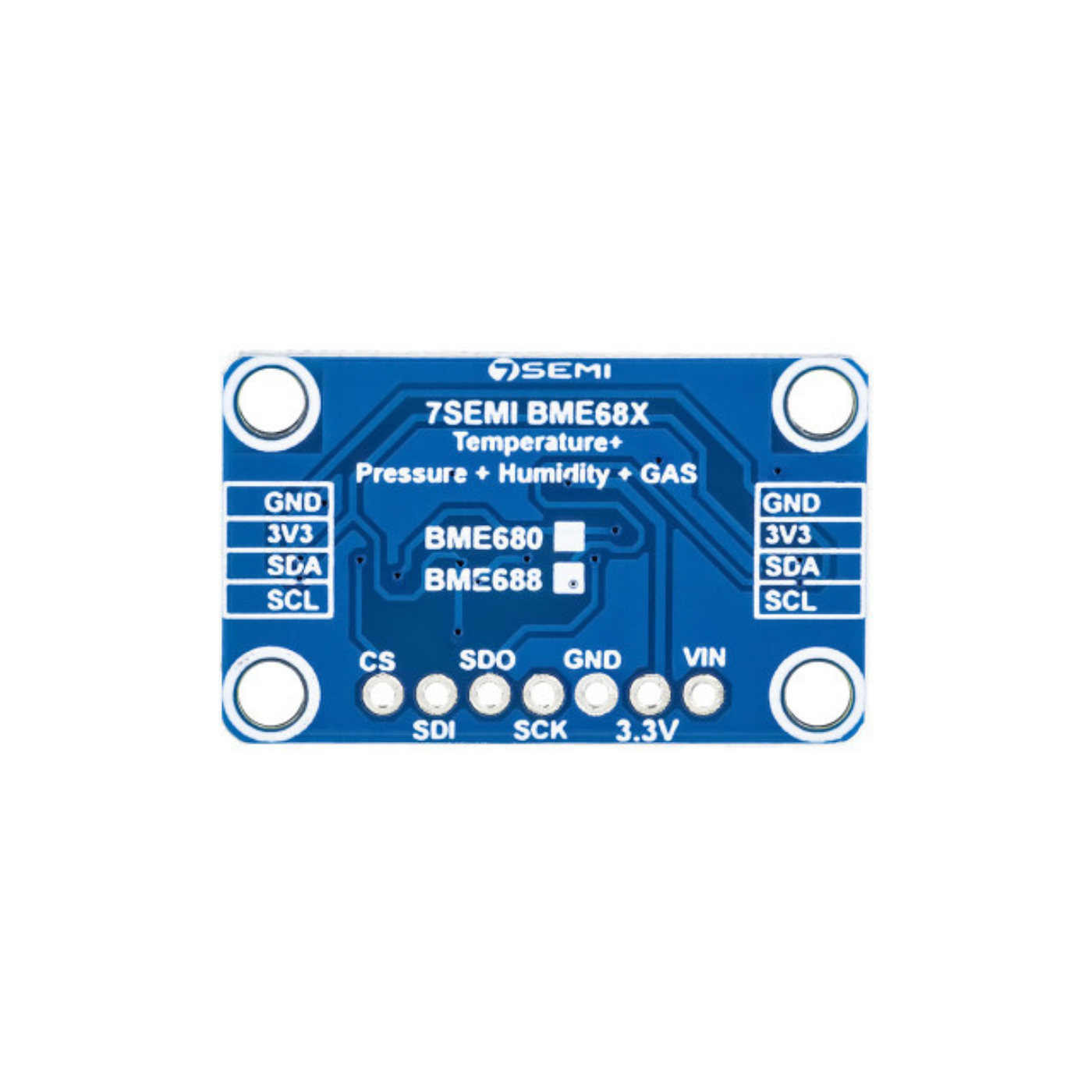 7Semi BME680 Temperature, Humidity, Pressure & Air Quality Sensor Breakout with Qwiic Interface -Robocraze