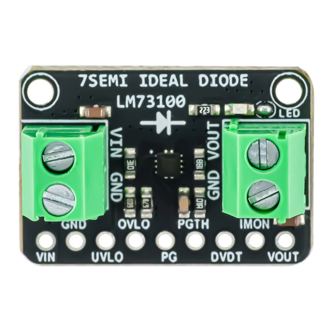 7Semi LM73100 5A Ideal Diode Protection Module – 3.3V–20V Reverse Polarity & Overvoltage Protection