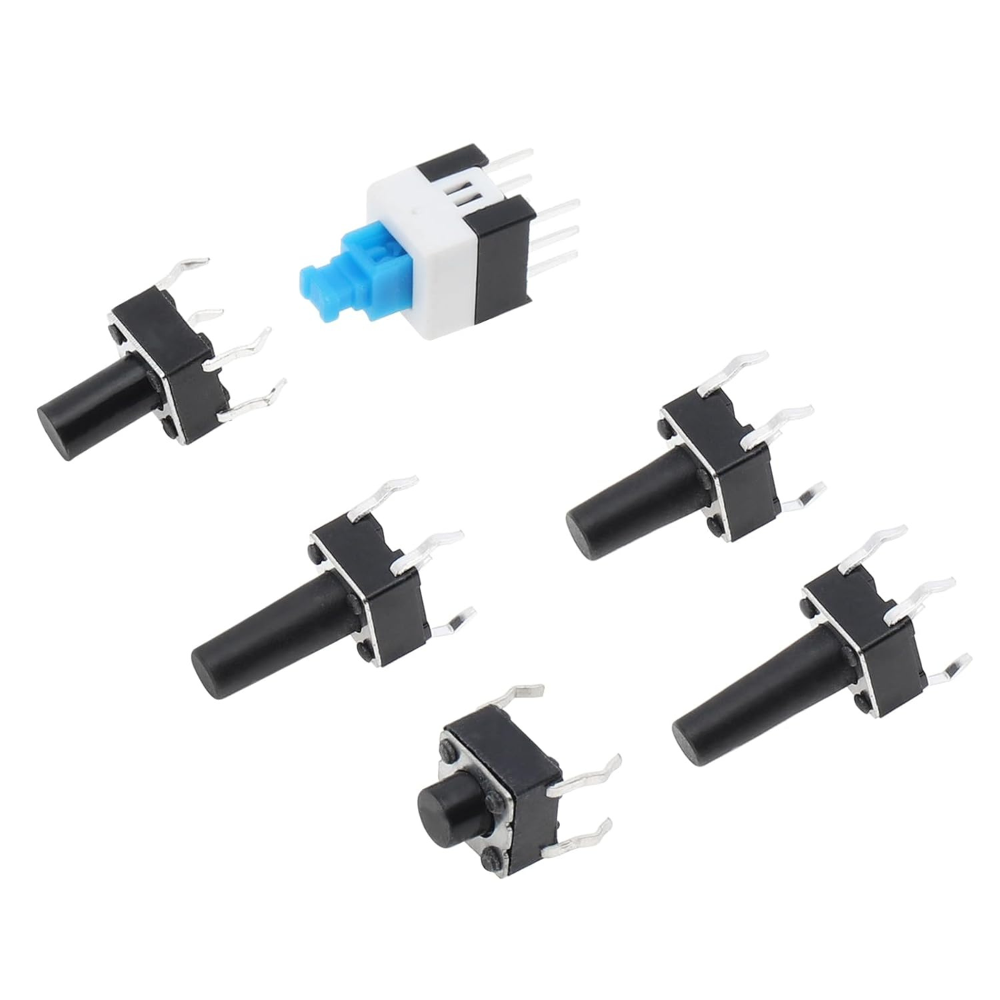 Tactile Push Button Switch Assortment Kit – 180PC 10 Value 6x6mm 4 Pin -Switches -Robocraze