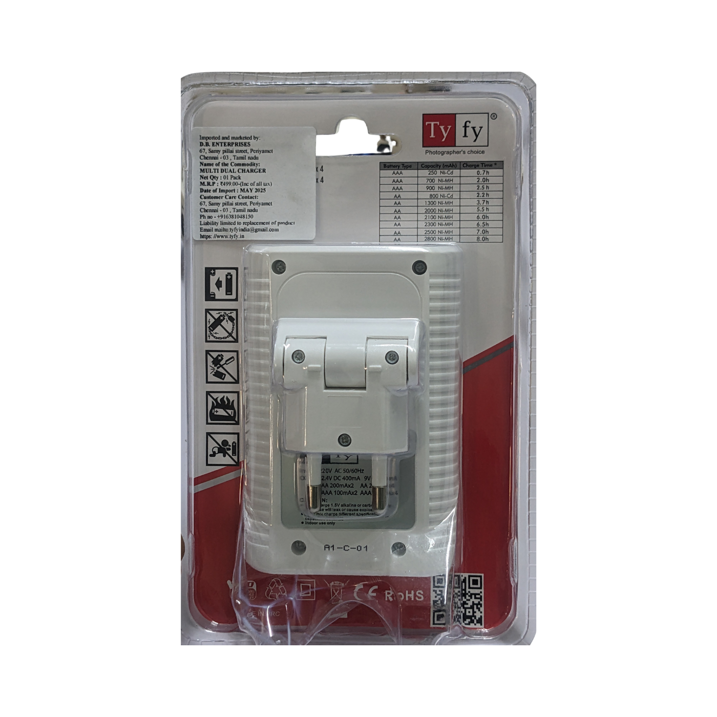 TYFY Multi Charger X2 WITH 9V BATTERY OPTION - robocraze