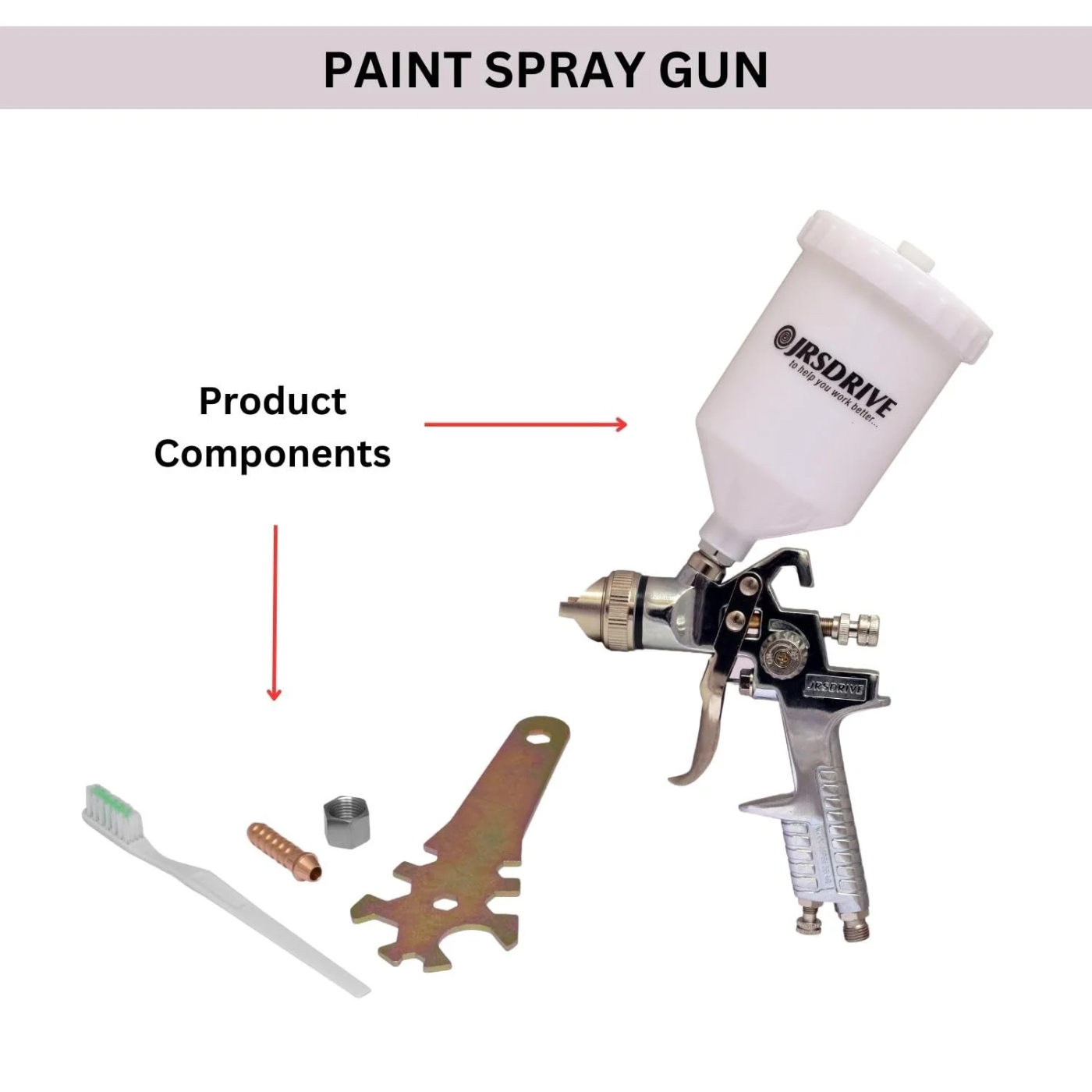 Eastman EPSG827A Professional Pneumatic Paint Spray Gun HVLP Model