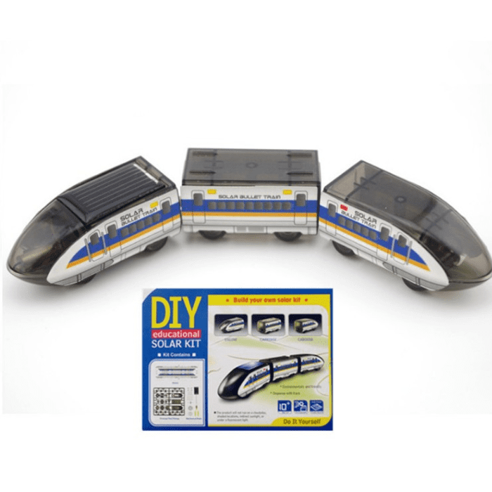 Solar Bullet Train DIY Kit – Fun DIY Kits, renewable STEM Kits & creative Robot Kits for kids - Robocraze
