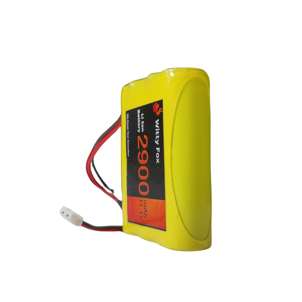 Witty Fox 11.1V 2900mAh Li-ion Battery – Efficient battery for robotics & IoT. -Lithium Battery -Robocraze