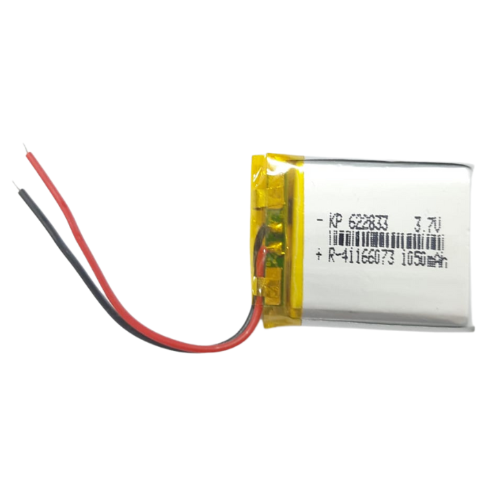 1050 mAh 3.7V single cell Rechargeable LiPo Battery (33 x 28 x 6mm)