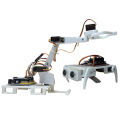 STEM 2-in-1 Robotic Kit Quadruped Dog Robot and 4DOF Robotic Arm - robocraze