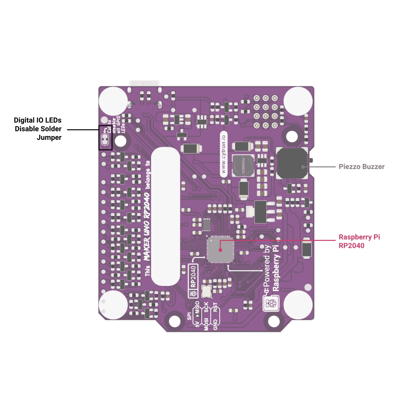 Cytron Maker Uno RP2040 Development Board -Robocraze