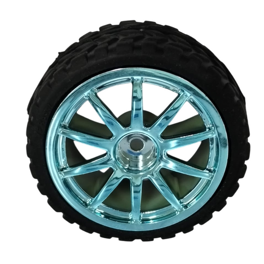 65mm Smart Car Rubber Wheel – Durable BO motor wheel for smooth motion. -Robot Wheels and Chassis -Robocraze