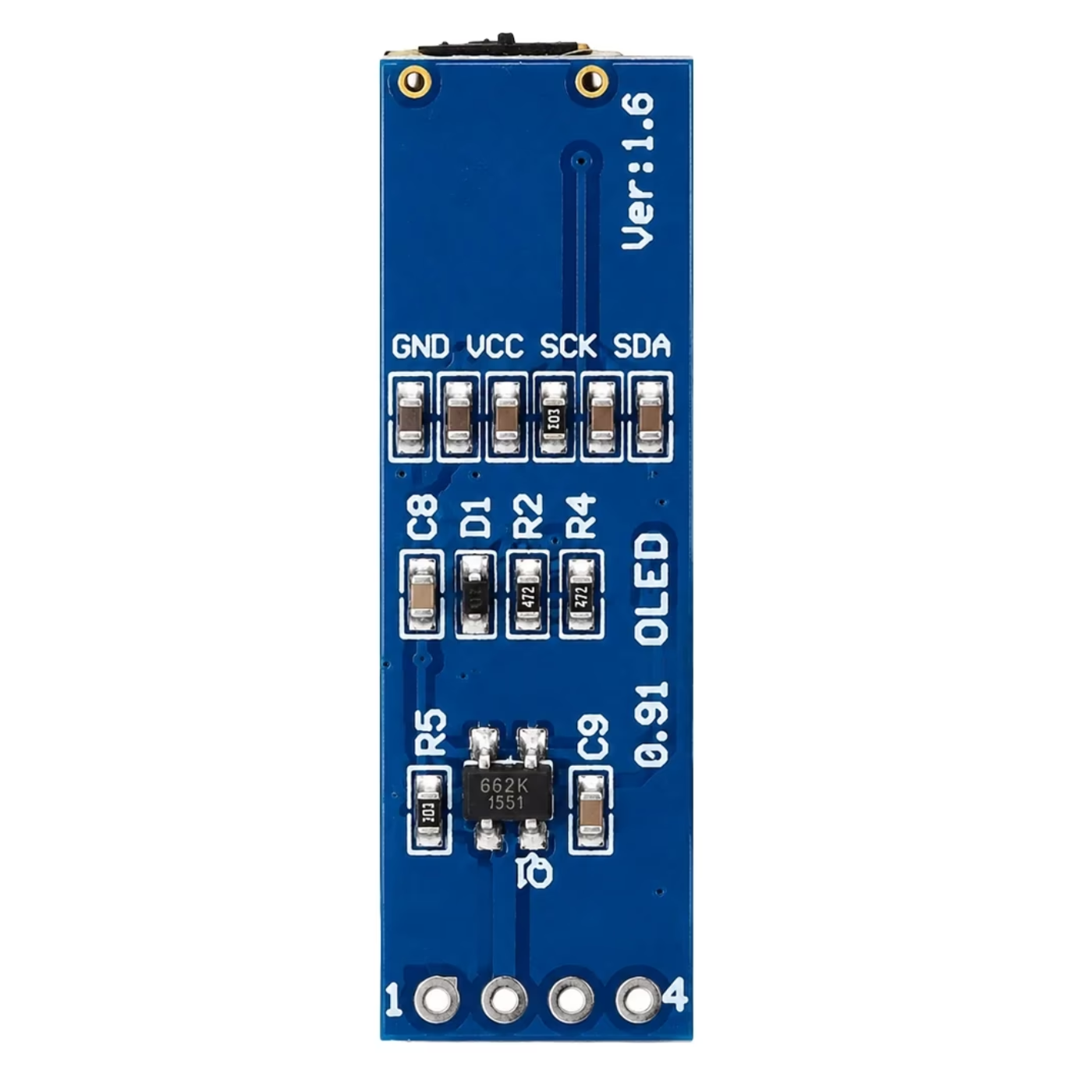 0.91" Blue OLED Display Module – OLED screen for microcontrollers & DIY projects.-OLED Display -Robocraze