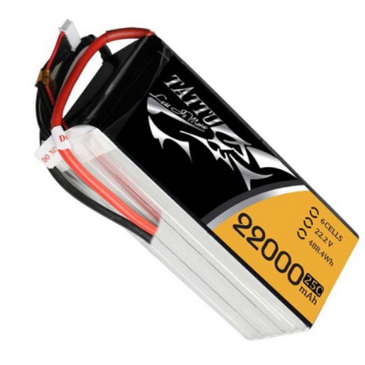 Original Tattu 22000mAh 25C 22.2V 6S1P XT90-S LiPo Battery – For FPV drones & quadcopters - DIY Drone Parts - Robocraze