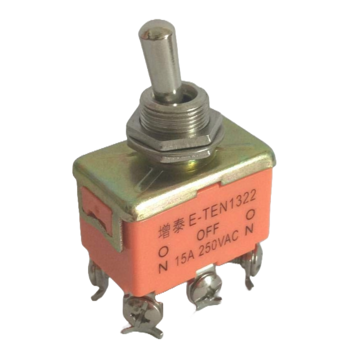 DPDT 6 Pin Toggle Switch ON-OFF-ON (15A 250V) – High-power DPDT toggle switch - Mini Switch - Robocraze