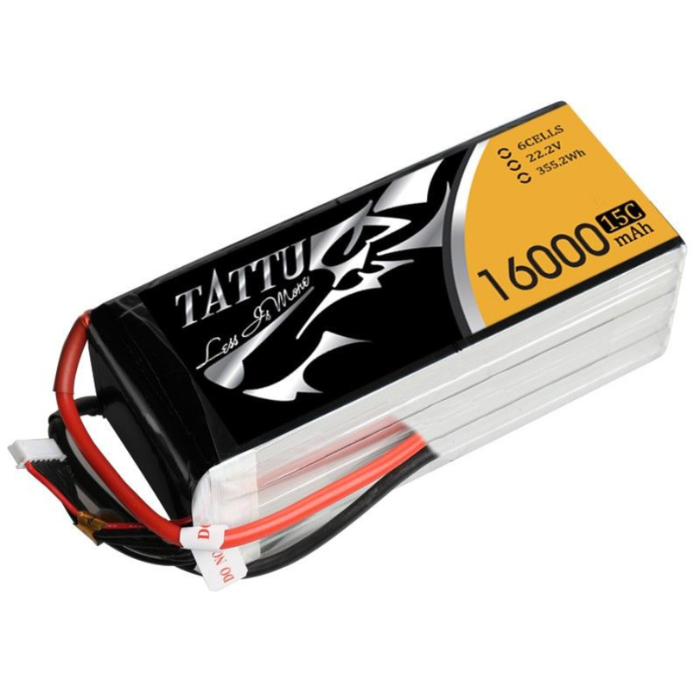 Original Tattu 16000mAh 15C 22.2V 6S1P XT90-S Lipo Battery