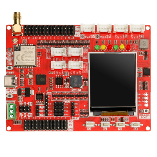 Elecrow LoRaWAN RA-08H Development Board Integrated RP2040 with 1.8 “ LCD for Long Range Communication (868Mhz/915Mhz