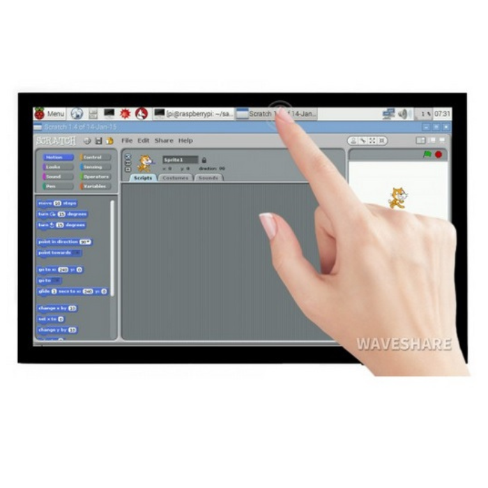10.1inch HDMI Capacitive Touch Screen LCD (E) 1024×600 Supports Raspberry Pi -Raspberry Pi -Displays Raspberry pi -Robocraze
