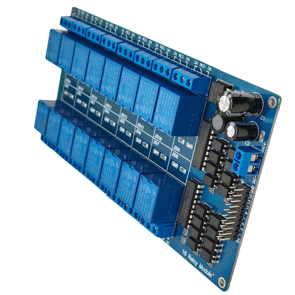 16 Channel 12V Relay Module Board – 16-channel relay board for automation projects. -Relay Module -Robocraze