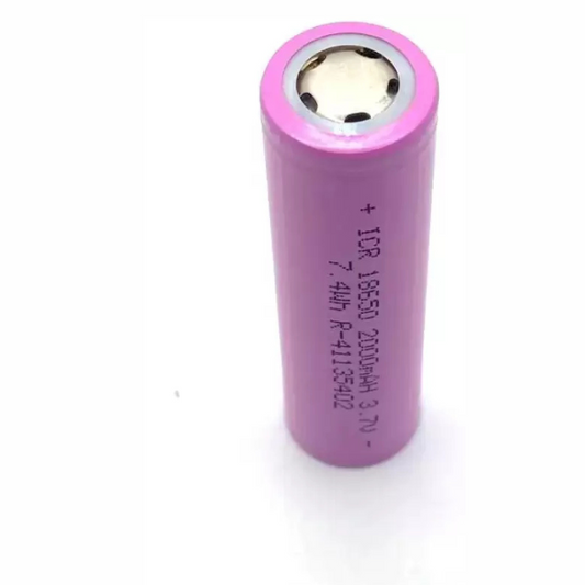 3.7V 2000mAh 18650 Li-ion Battery – Rechargeable battery for various needs. -Lithium Battery -Robocraze
