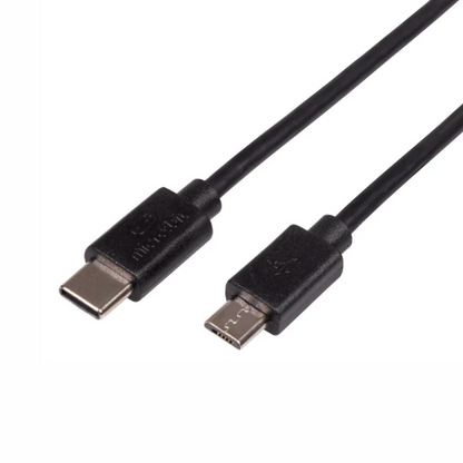 Official Micro:bit USB-C Cable Type C to Micro USB - Black - Robocraze