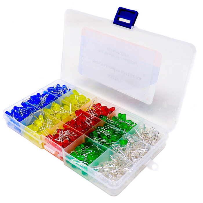 500PCS 5 MM LED Kit 5 Colors with Durable Storage Box – Robocraze