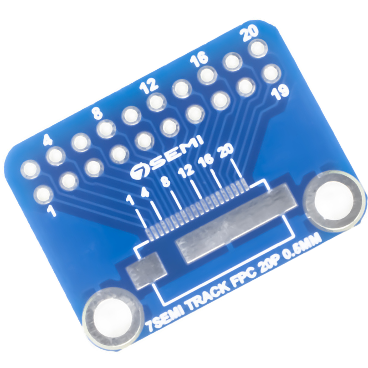 7Semi 0.5mm FFC FPC 20 Pin Breakout Board Adapter PCB -Electronic Modules - Breakout Boards - Robocraze