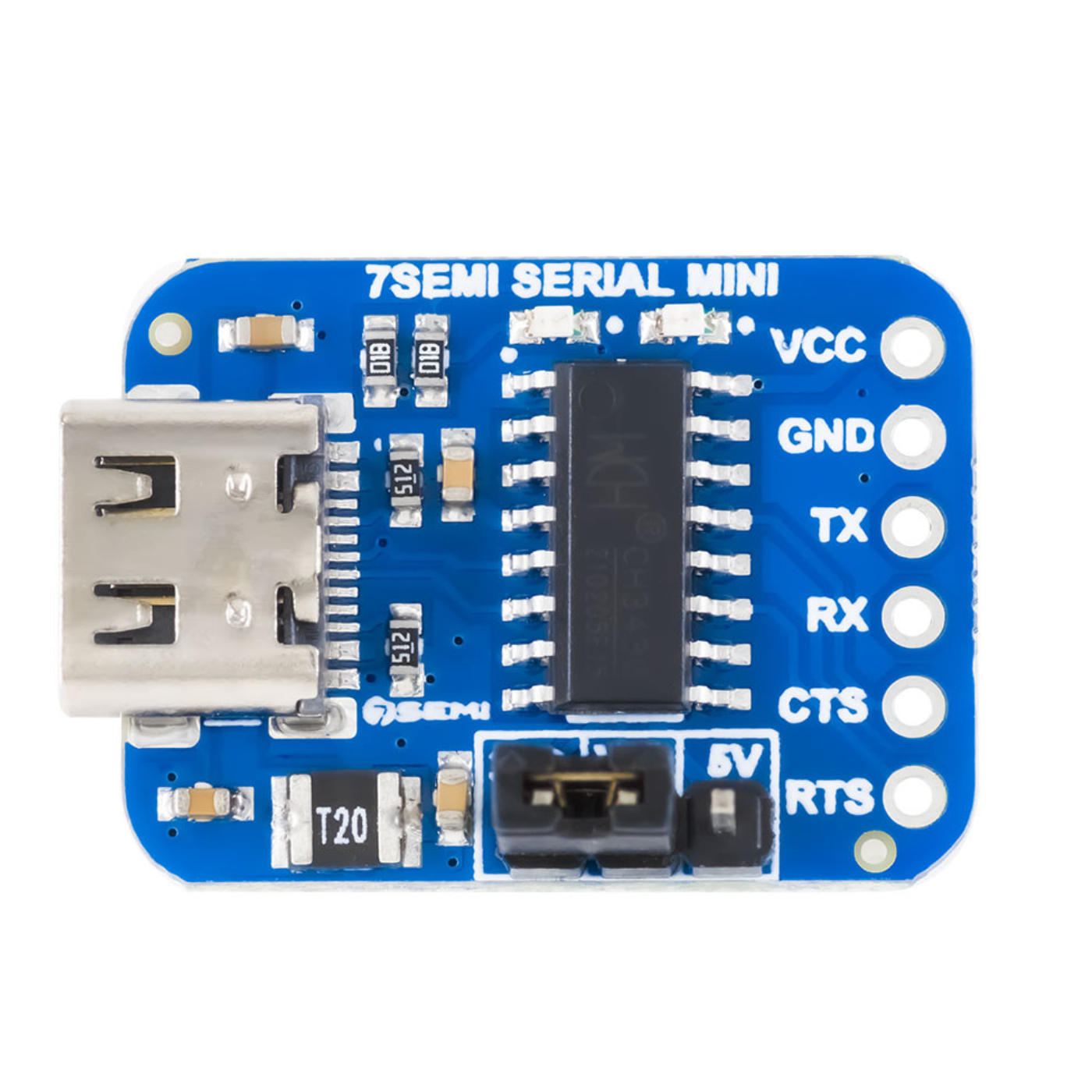 7Semi CH343 USB-C to UART Board High Speed 6Mbps Serial Module -Robocraze