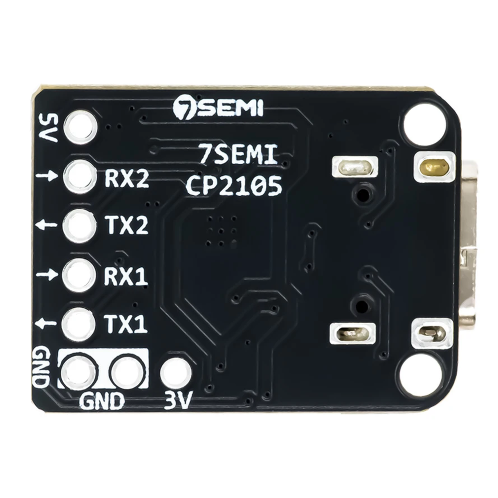 7Semi CP2105 USB Type-C to Dual UART Converter Module -Cables -USB Cables -Robocraze