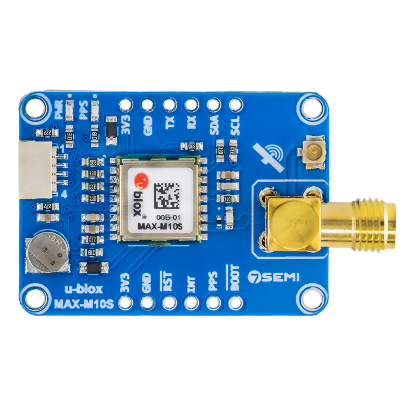 7Semi MAX-M10S GNSS Receiver Breakout Industrial Grade Positioning Module - IOT & Wireless - GSM/GPS/GPRS - Robocraze