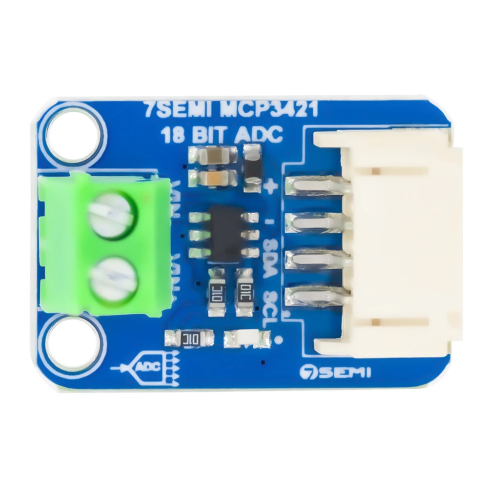 7Semi MCP3421 18-Bit Analog-to-Digital Converter for Weighing Scales -Electronic Modules -Breakout Boards -Robocraze