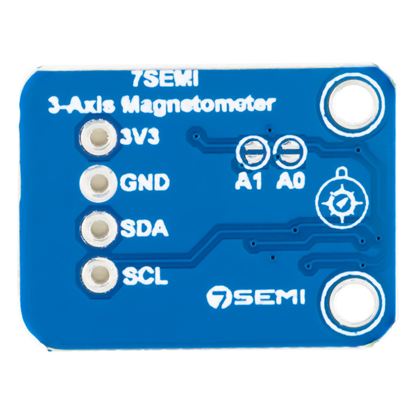 7Semi MLX90393 3-axis Micropower Magnetometer Breakout Module -Sensors -Accelero/Gyro -Robocraze