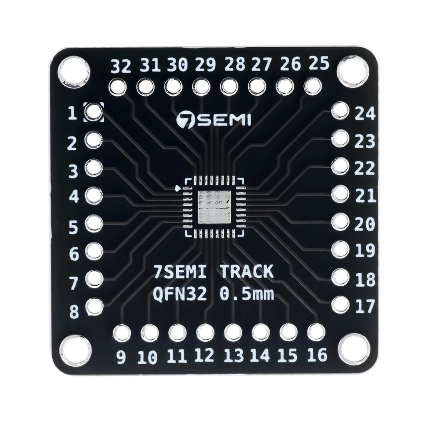 7Semi QFN32 Adapter Board 0.5mm & 0.65mm SMD to DIP Converter for STM, AVR & ESP Prototyping -Electronic Modules -Breakout Boards -Robocraze
