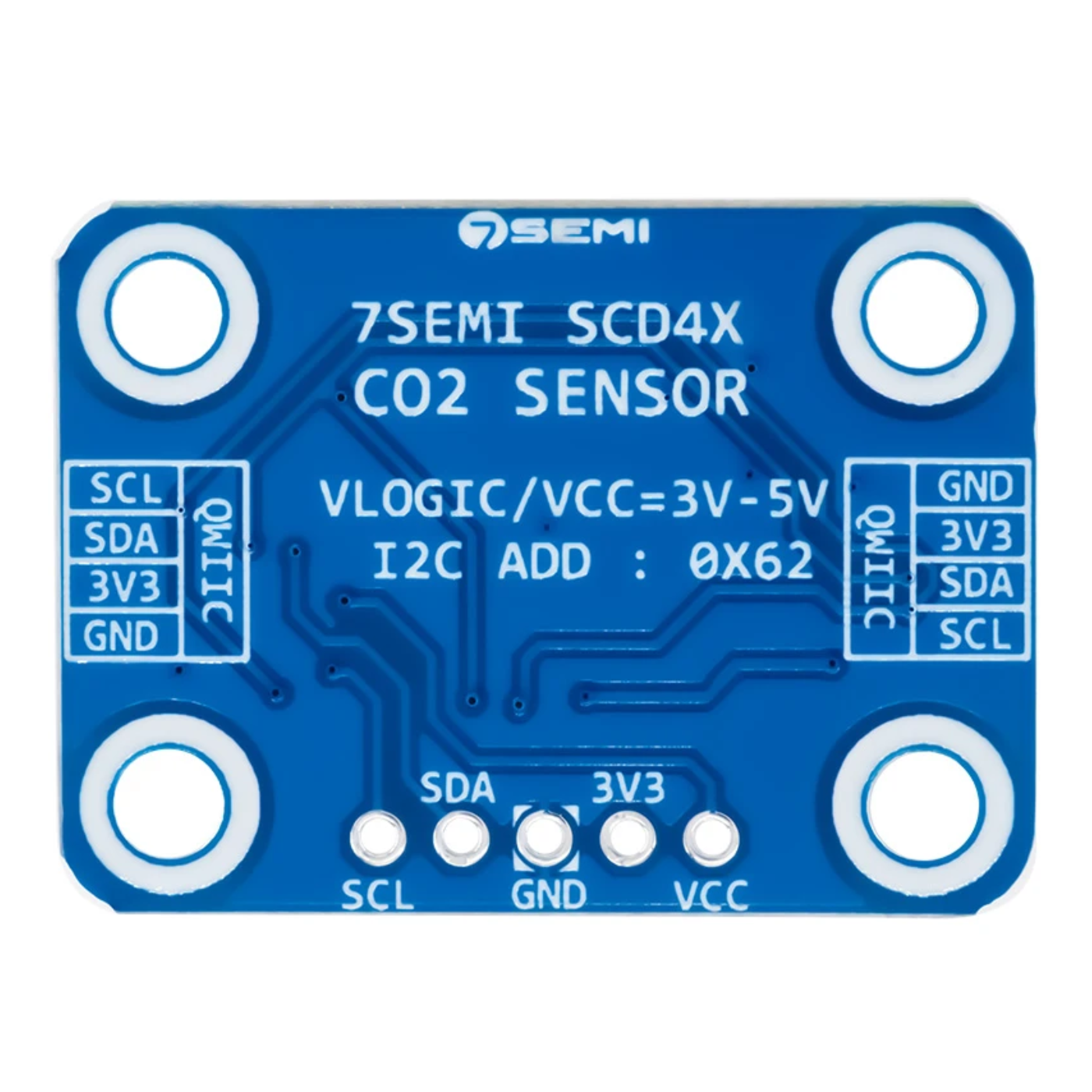 7Semi SCD43 CO2, Temperature & Humidity Sensor Breakout Board with I2C Qwiic -Sensors -Temperature Sensors -Robocraze