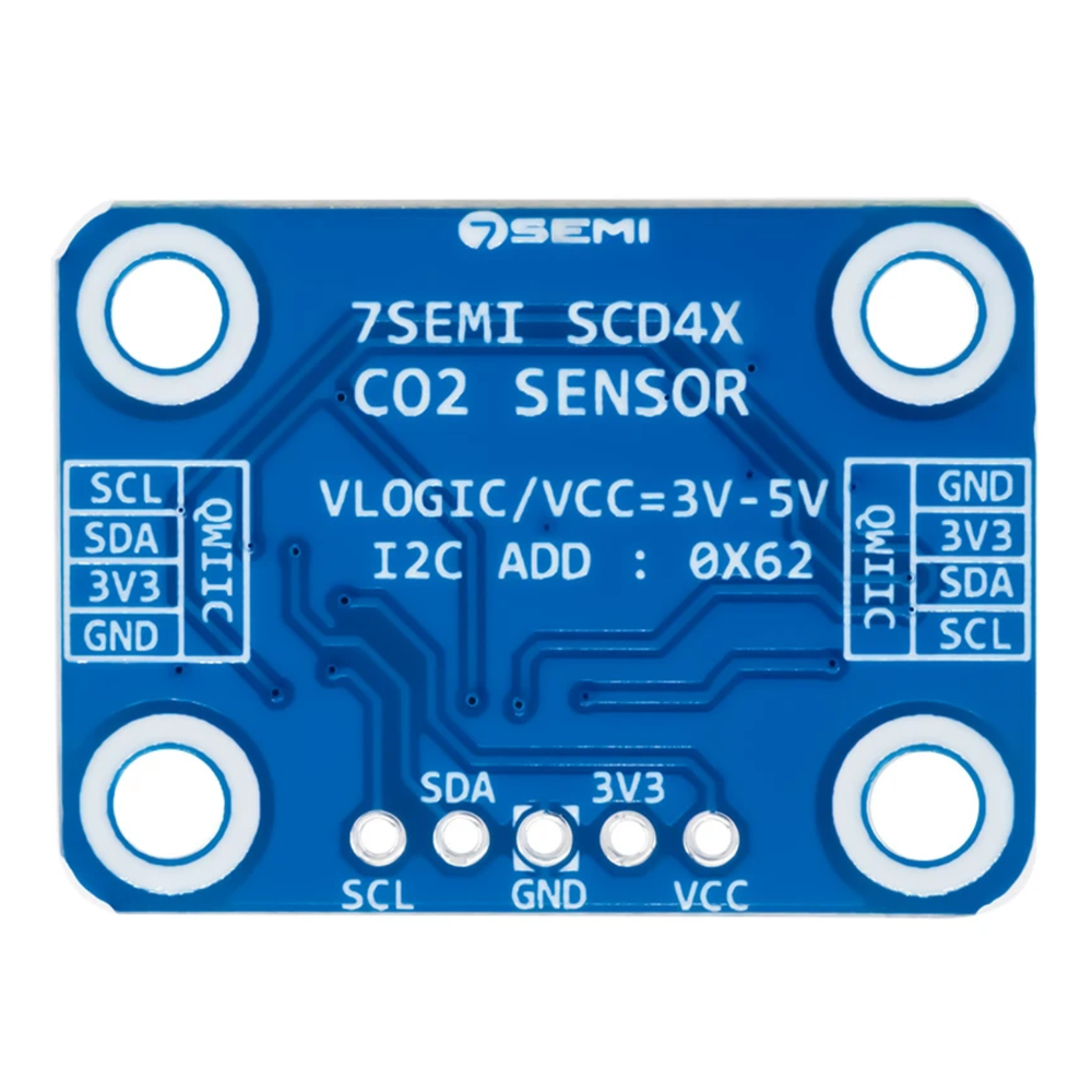 7Semi SCD43 CO2, Temperature & Humidity Sensor Breakout Board with I2C Qwiic -Sensors -Temperature Sensors -Robocraze