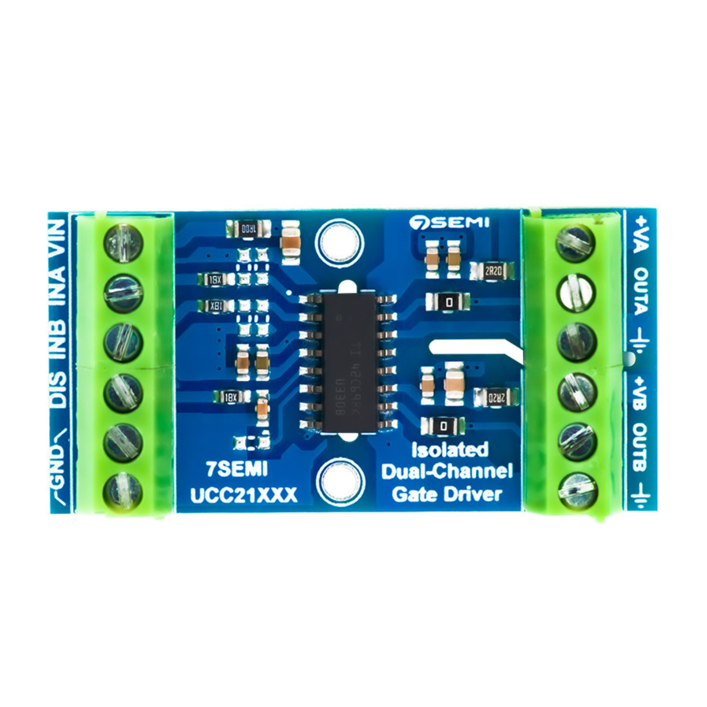 7Semi UCC21330 Dual-channel Isolated Gate Driver Breakout Board -Electronic Modules -Breakout Boards -Robocraze