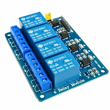 4-Channel 5V Relay Board – 4-channel 5V relay board for electronics projects. -Relay Module -Robocraze