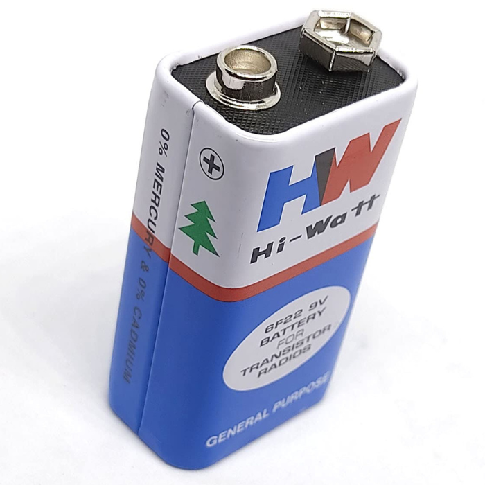 9V HW High-Quality Battery – 9V battery for smoke detectors, toys & electronics.-HW Battery -Robocraze