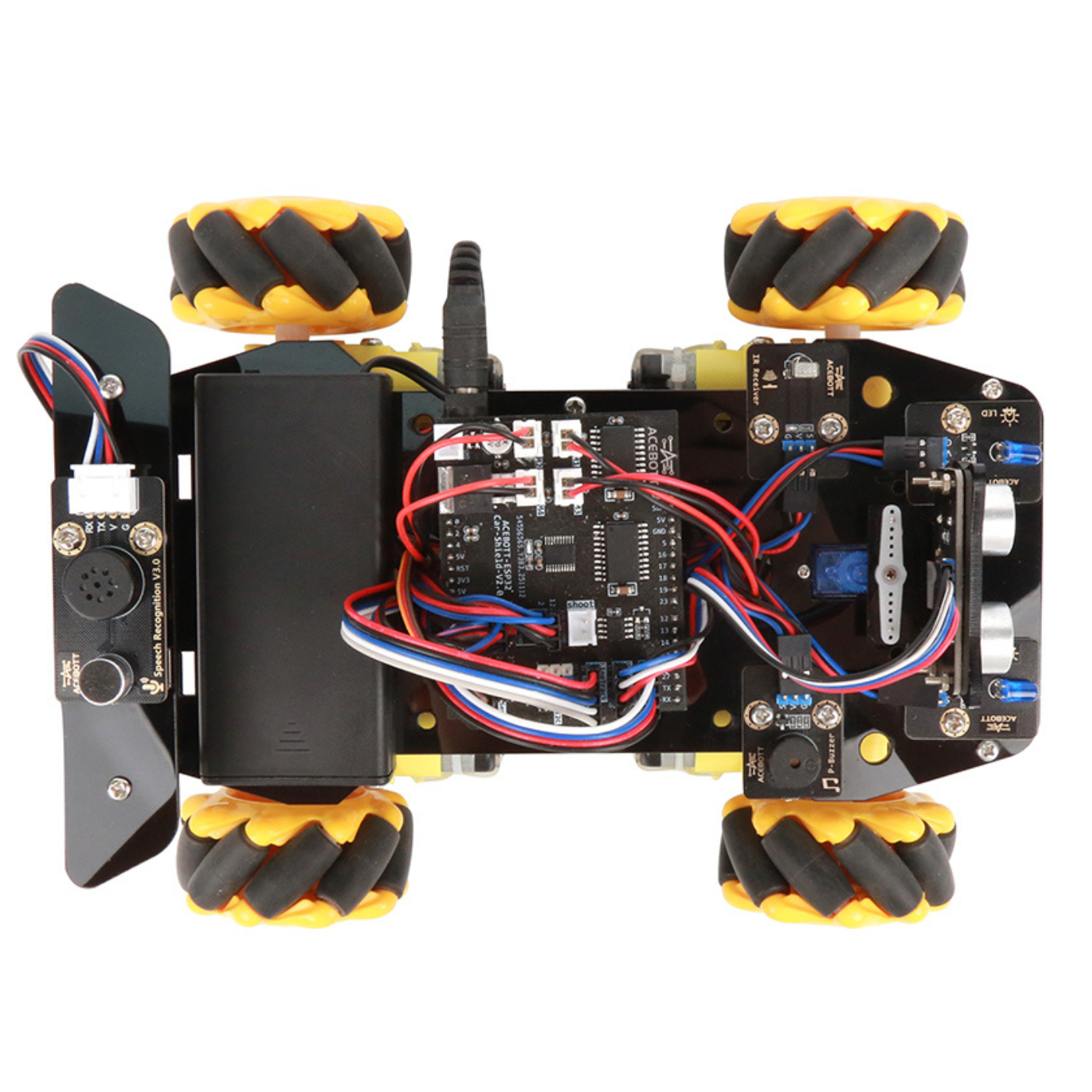 ACEBOOT QD011 AI Voice Recognition Expansion Kit for QD001 Smart Car -DIY Kits -DIY Car Kits -Robocraze