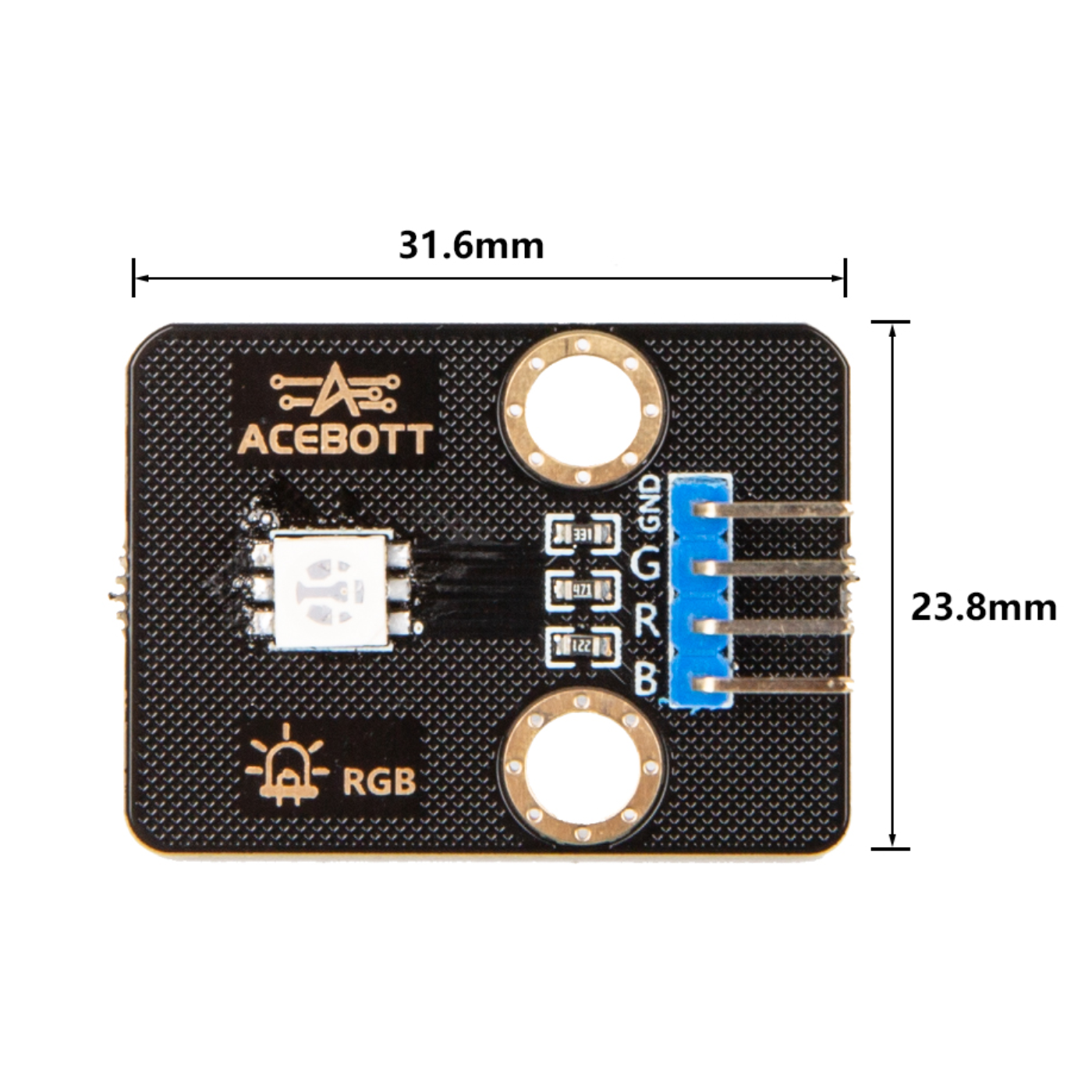 ACEBOTT Easy-Plug RGB LED Module for ESP32 & Arduino -Electronic Components -LEDs -Robocraze