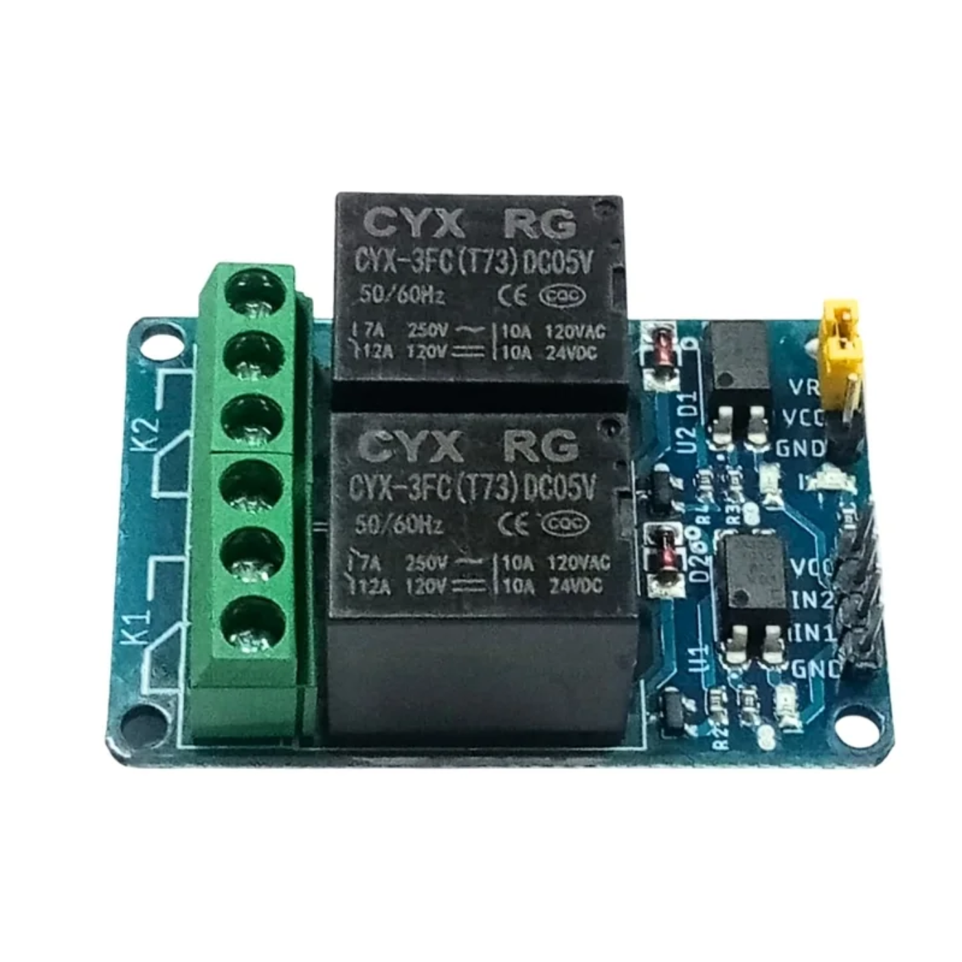 ADIY 2 Channel 5V Relay Module for Arduino and Microcontroller Projects - Electrical Modules - Relays - 5V Relays - Robocraze
