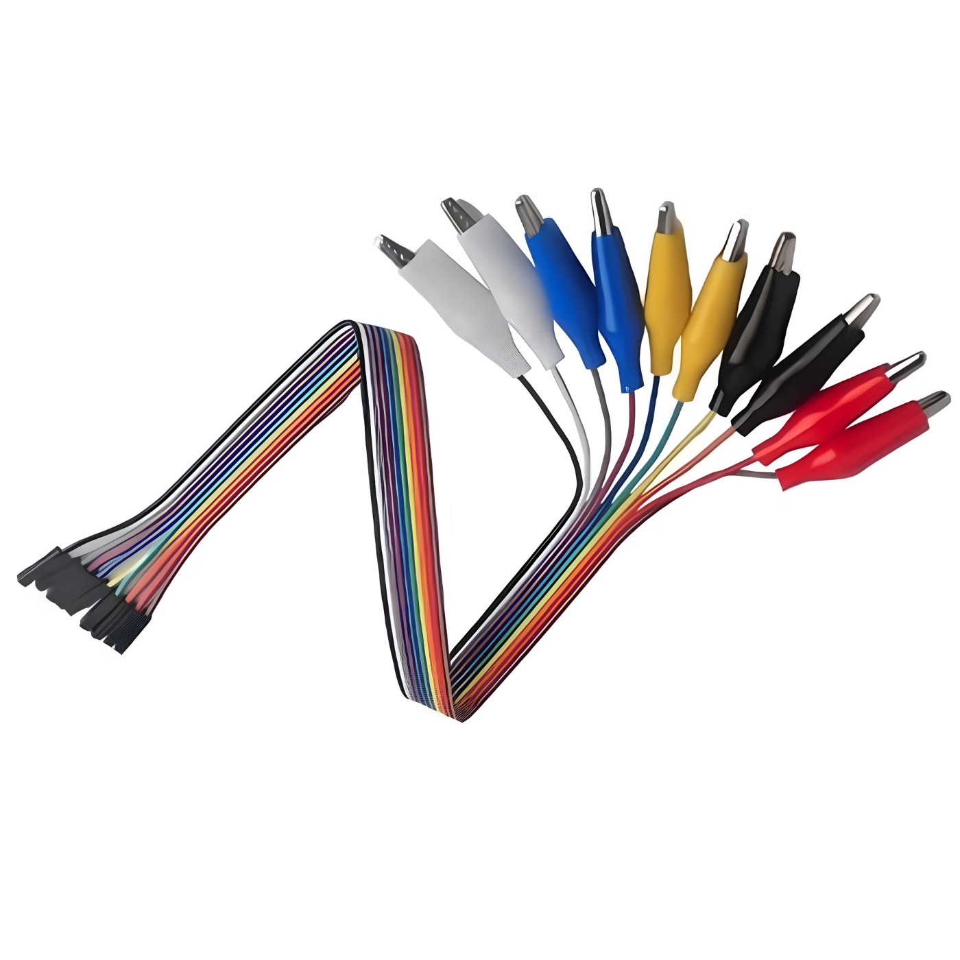 Alligator Clip to Female Jumper Cable 20cm 10Pin -Robocraze