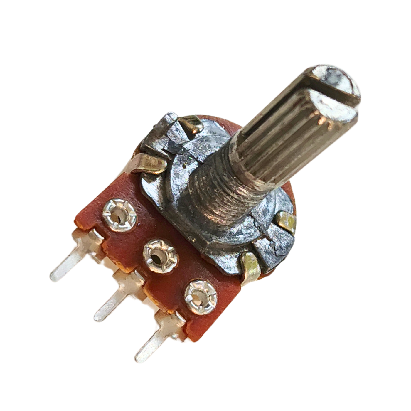 B100K 3-Pin Linear Potentiometer with Metal Shaft -Electronic Components -Potentiometer -Robocraze