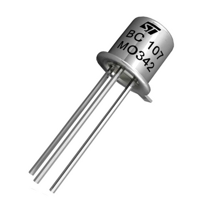 BC107 NPN General Purpose Transistor Metal can package -Electronic Components -Basic Components -Transistors -Robocraze