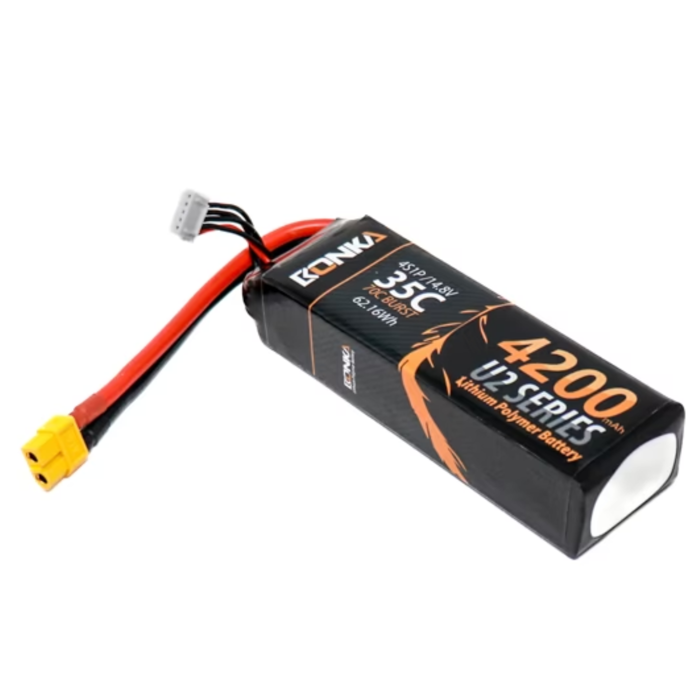 Bonka 4200mAh 35C 14.8V 4S Rechargeable LiPo Battery -Batteries & Power Supply -LiPo Battery -Robocraze