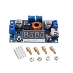 DC-DC XL4015 Adjustable Stepdown Module 5A 75W with 4 Bits Digital Display Voltmeter -Batteries & Power Supply -Buck/Boost -Robocraze