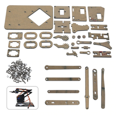 DIY Acrylic Robot Manipulator Arm Kit – Mechanical Arm (Without Servo & Controller) -Motors & Mechanical -Servo Motors/Controllers -Robocraze