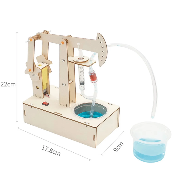 DIY Wooden Oil Pump Educational Stem Kit Toy -STEM toy for kids -Robocraze