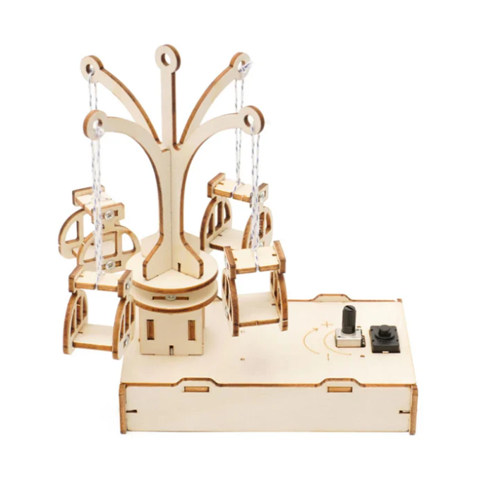 DIY Wooden Spinning Flying Chair STEM Learning Kit for Kids -Educational STEM Toy for Kids -Robocraze