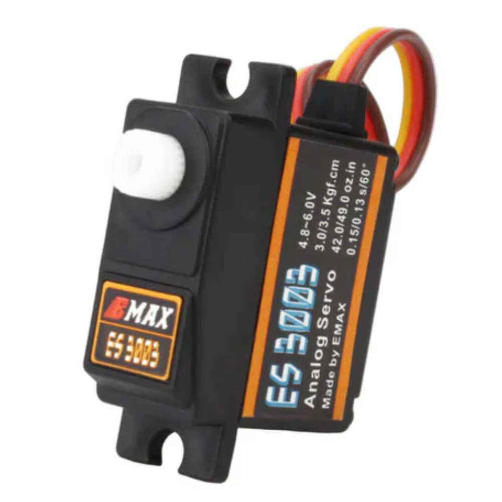 EMAX ES3003 17g 23T Plastic Gear Analog Servo for RC Airplane -Motors & Mechanical -Servo Motors -Robocraze
