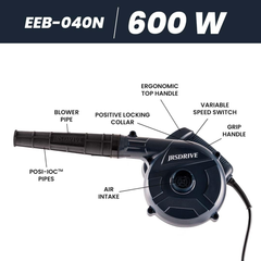 Eastman EEB040N Professional 600 W 14500 RPM Electric Air Blower for Dust Cleaning -Tools & Instruments -Hand Tools -Robocraze