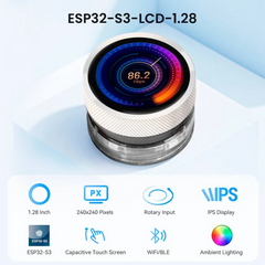 Elecrow CrowPanel 1.28 Inch ESP32 Display with 240x240 IPS Round Touch Screen -Display Module -LCD Display Modules -Robocraze