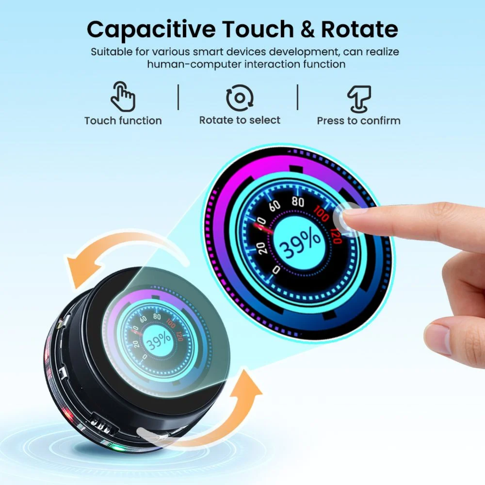 Elecrow CrowPanel 1.46-inch HMI ESP32-S3 Rotary Display 360×360 IPS Round Touch Screen - Robocraze