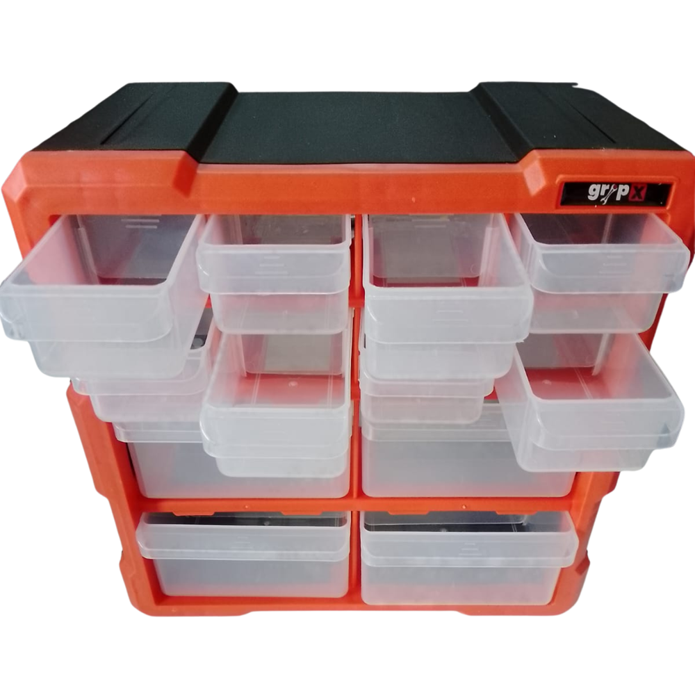 Gripx Plastic Tool Box with Organizer (Pack of 12) -Robocraze