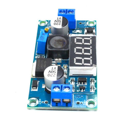 LM2577 3A Adjustable DC-DC Step-Up Boost Converter with LED Voltmeter, 3-34V to 4-35V -Batteries & Power Supply -Buck/Boost -Robocraze